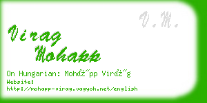 virag mohapp business card